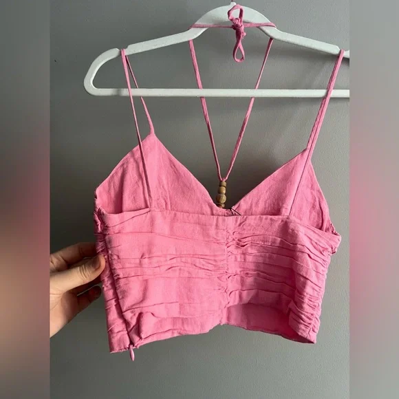 Matching Set ๐ Zara | Pink Linen Top and Skirt - Picture 10 of 14